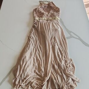 Revolution Beige And Gold Dancewear - Child Large